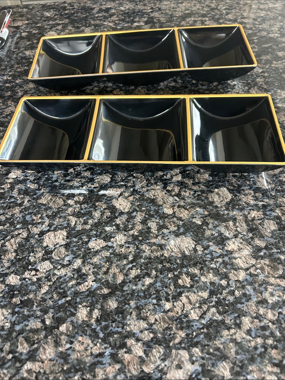 CELEBRATE IT 3 SECTION TRAY LOT OF 2 NWT